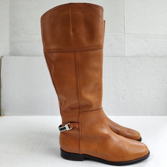 1 Day Sale Ralph Lauren Berna Bo CSL Polo Tan Vachetta Leather Tall Riding Boots - Picture 5 of 16
